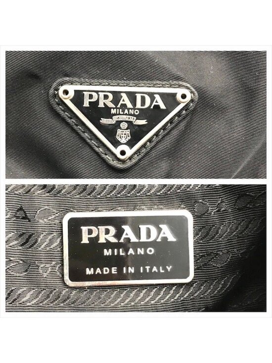 Prada Nylon Tessuto Triangle Logo Backpack Casual Black main image 10
